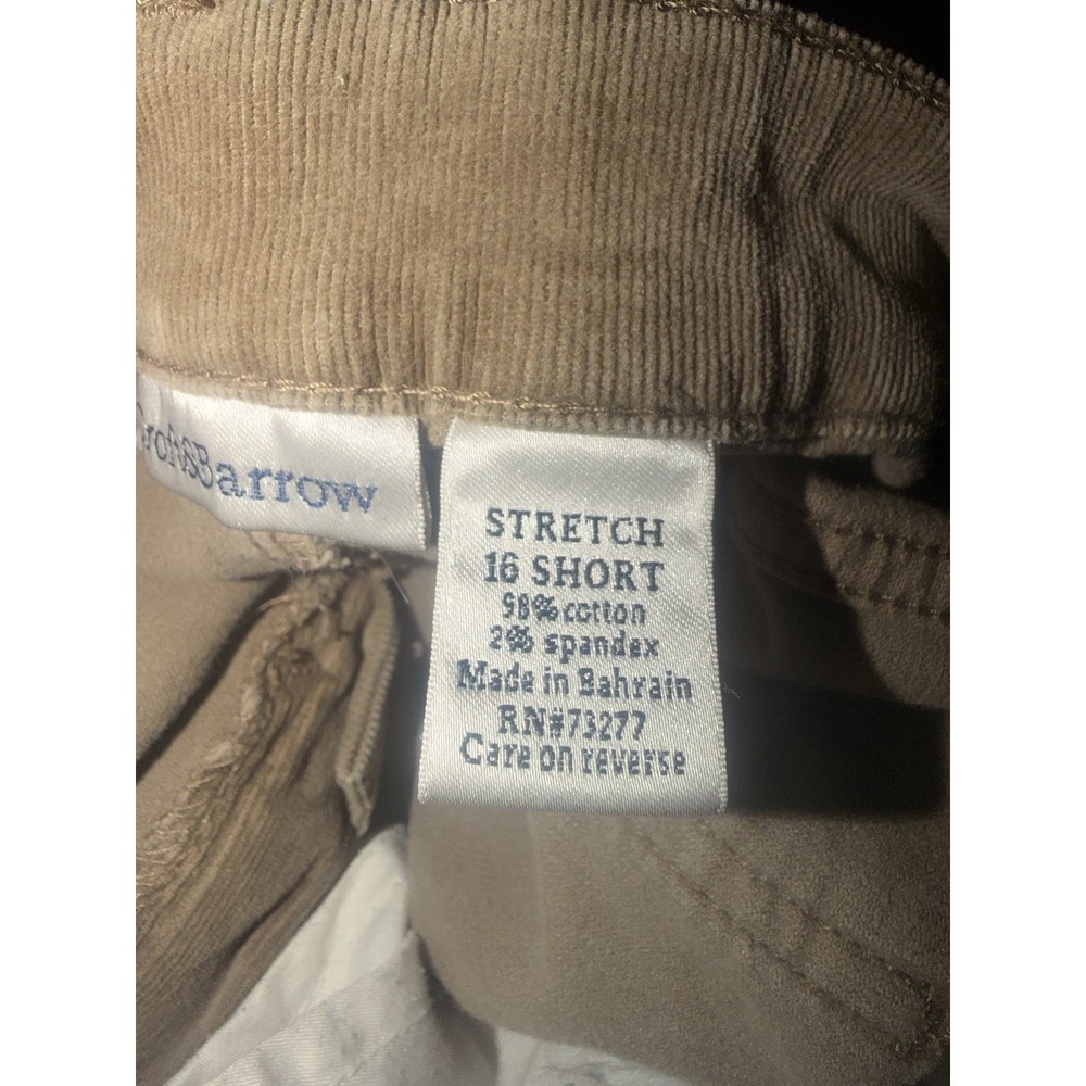 Croft & Barrow Woman's Plus Size 16 Short Brown Smooth Corduroy Pants Straight‎ - Picture 9 of 9